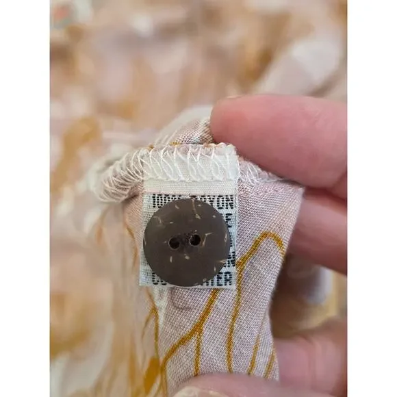 Vintage Hawaii Floral Kimono Top Size L/XL Pink Tropical Cover Up Boho Flowy - Picture 8 of 8